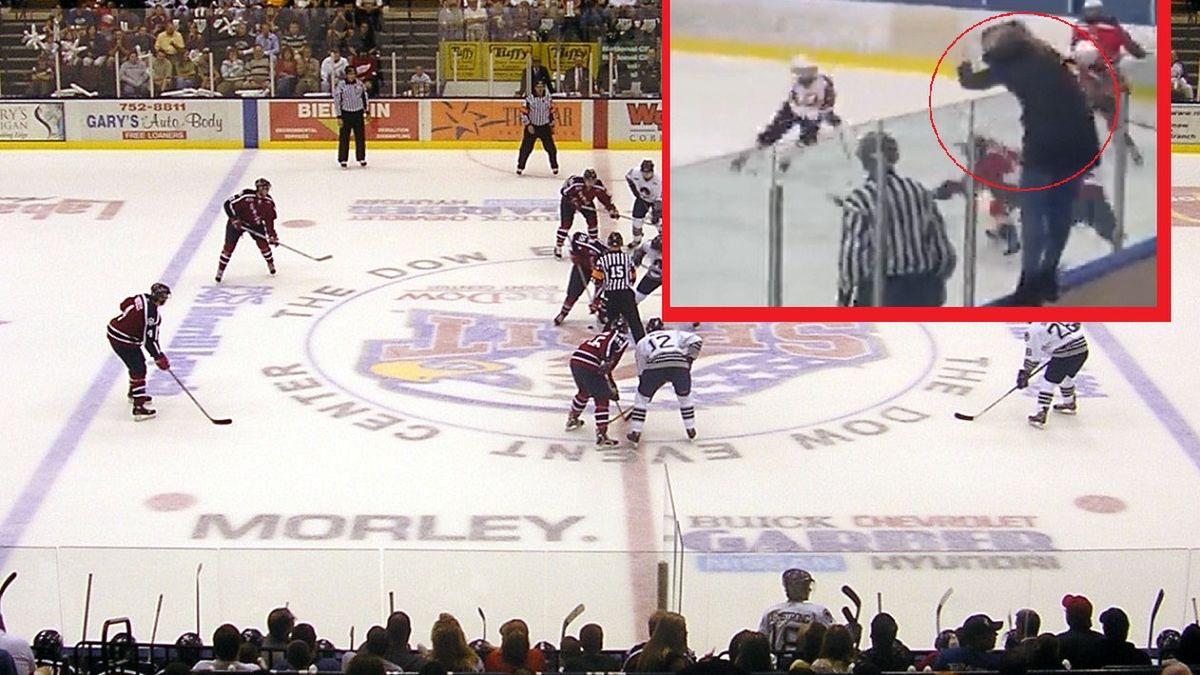 Incydent w czasie meczu hokeja