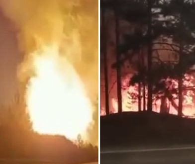 Ogromny pożar w Rosji. Ogień w magazynach z prochem