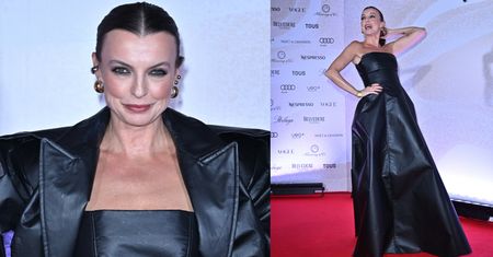 Mroczna Katarzyna Sokołowska dokazuje na ściance podczas imprezy "Vogue'a". Udana stylizacja? (ZDJĘCIA)