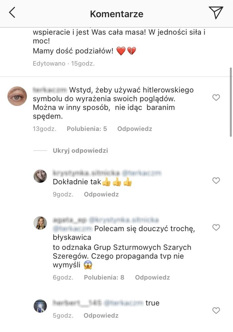 Komentarze pod postem Kayah