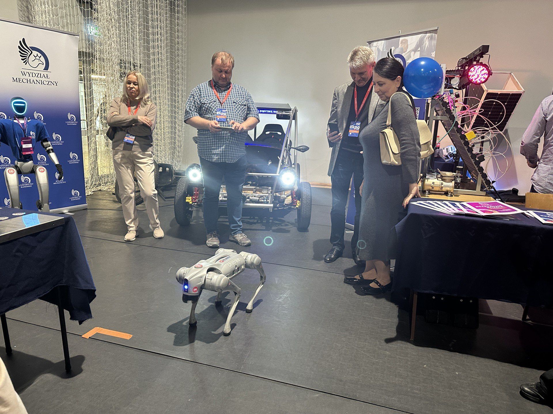 Na stoisku Wydziału Mechanicznego Uniwersytetu Radomskiego były bardzo sprawne roboty wykorzystywane podczas zajęć dydaktycznych.