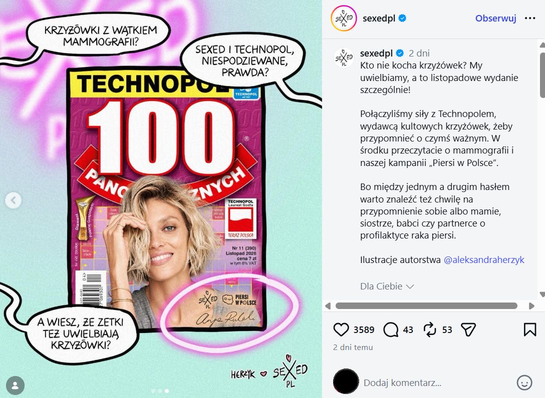 Anja Rubik twarzą krzyżówek