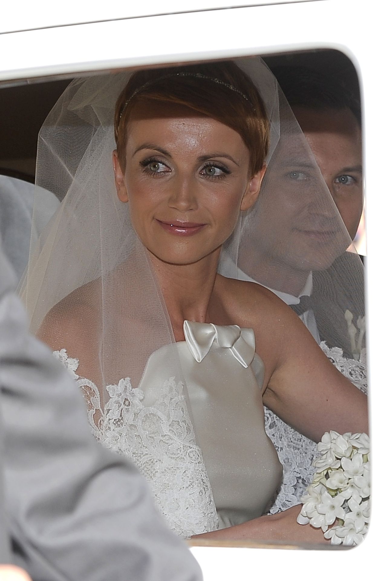 Katarzyna Zielińska w sukni ślubnej w 2013 roku