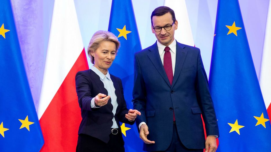 Szefowa KE Ursula von der Leyen i premier Mateusz Morawiecki
