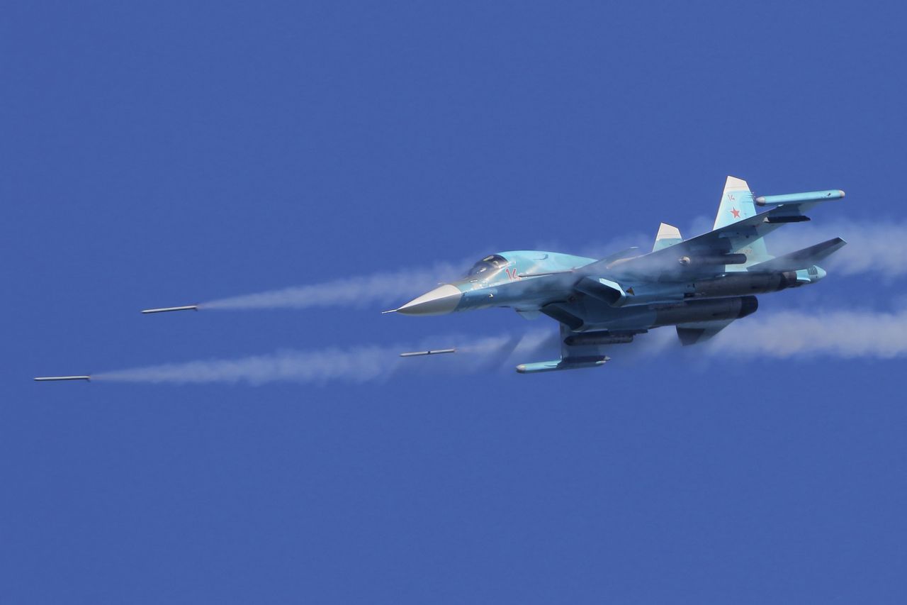 Kolejny bombowiec na liście strat. Pokazano wrak rosyjskiego Su-34