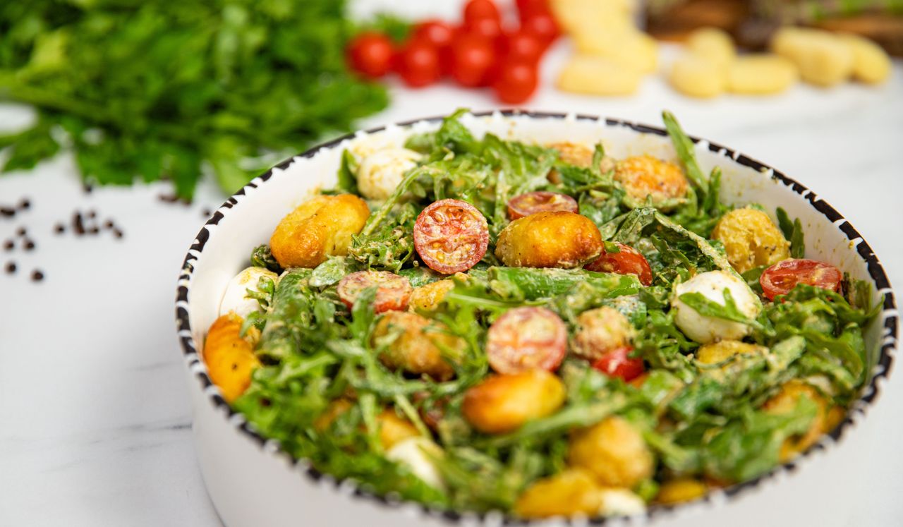 Colourful gnocchi and asparagus salad: A feast for the senses