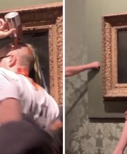 Przykleił się do "Dziewczyny z perłą". Zatrzymano trzech aktywistów