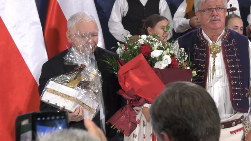 Jarosław Kaczyński nie wyjechał z Nowego Targu z pustymi rękami