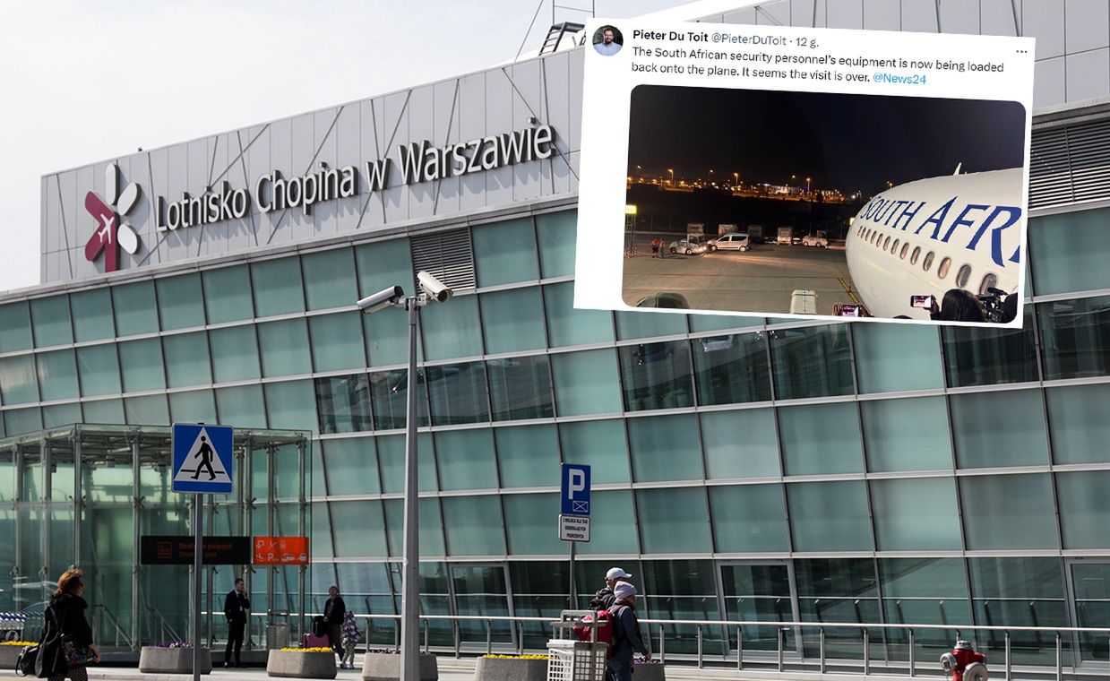 Utknęli na Okęciu. Ochrona prezydenta RPA z bronią bez zezwolenia