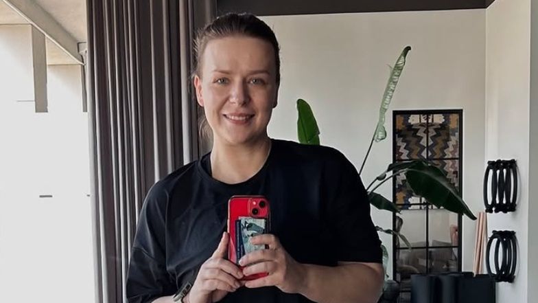 Aneta Zając wyciska siódme poty na zajęciach z pilatesu