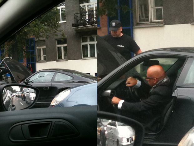 Policja ŁADUJE AKUMULATOR Gąsowskiemu! (FOTO)