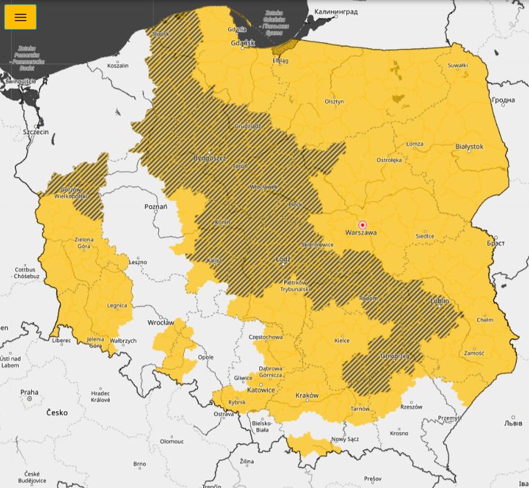 AKTUALIZACJA OSTRZEŻENIA METEOROLOGICZNEGO