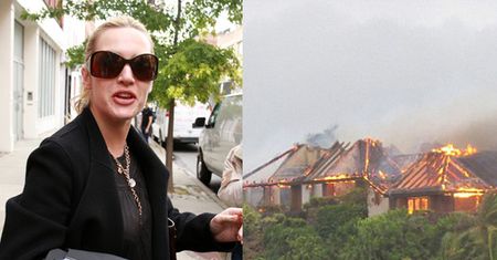 Kate Winslet uciekła z płonącej willi! (ZDJĘCIA)