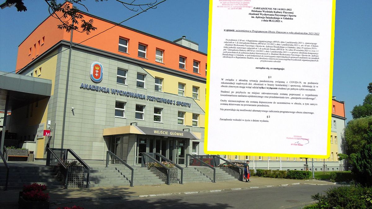 Gdańska uczelnia do zaliczenia przedmiotu dopuszcza wyłącznie zaszczepionych studentów