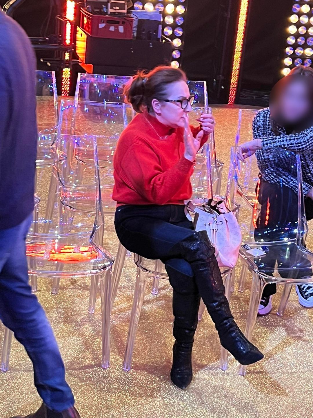 Danuta Martyniuk prezentuje odmienioną sylwetkę na konferencji "Sylwestra Marzeń z Dwójką"