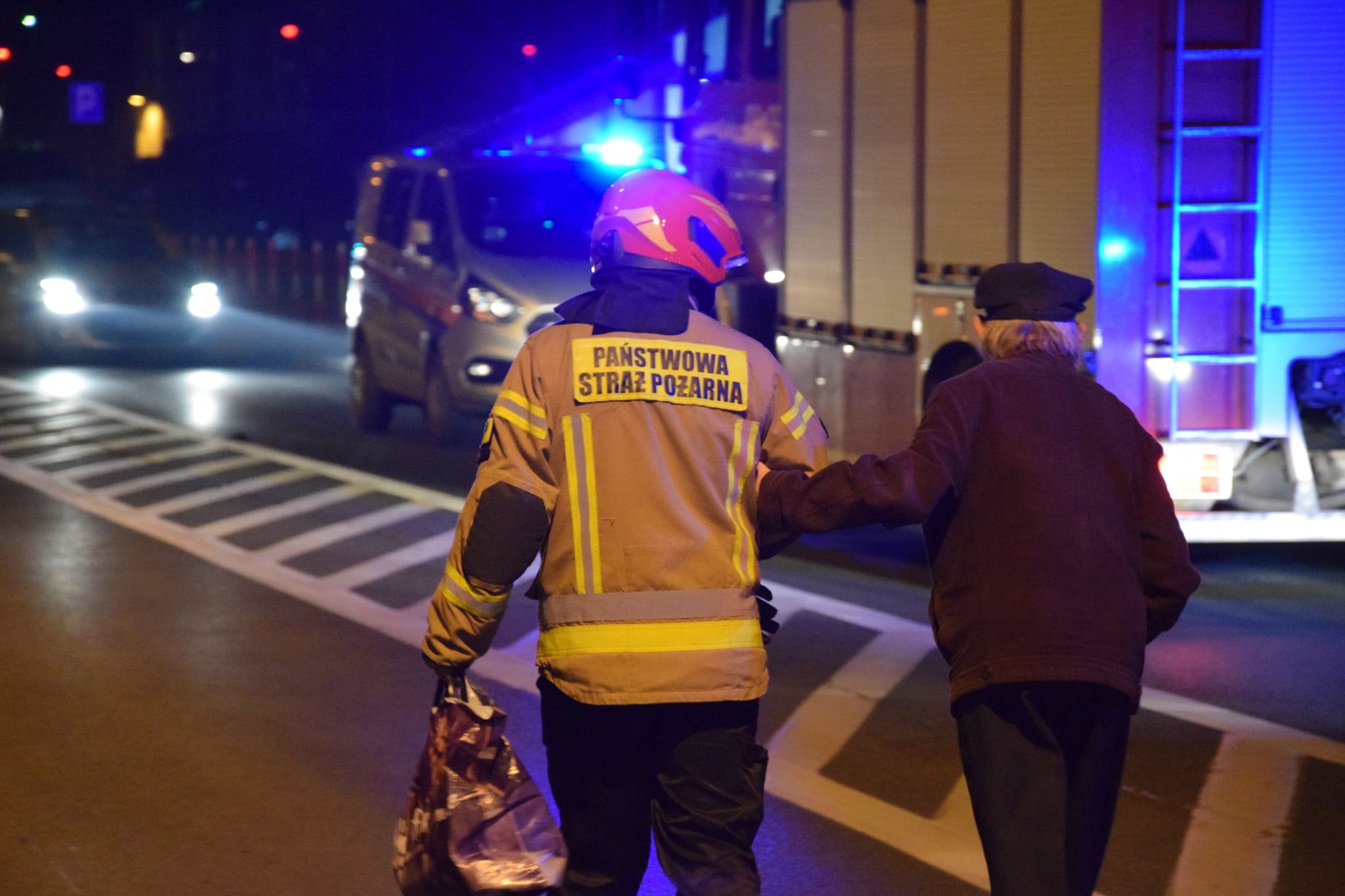 Nocna ewakuacja w Jaśle