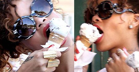 Rihanna liże loda... Seksowna?