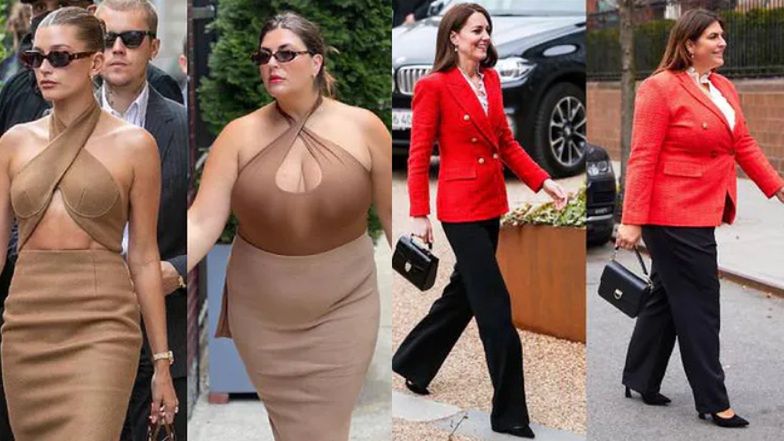 Modelka plus size ODTWARZA stylizacje gwiazd. Zobaczcie, jak Katie Sturino kopiuje styl Kate Middleton czy Jennifer Lopez  (ZDJĘCIA)