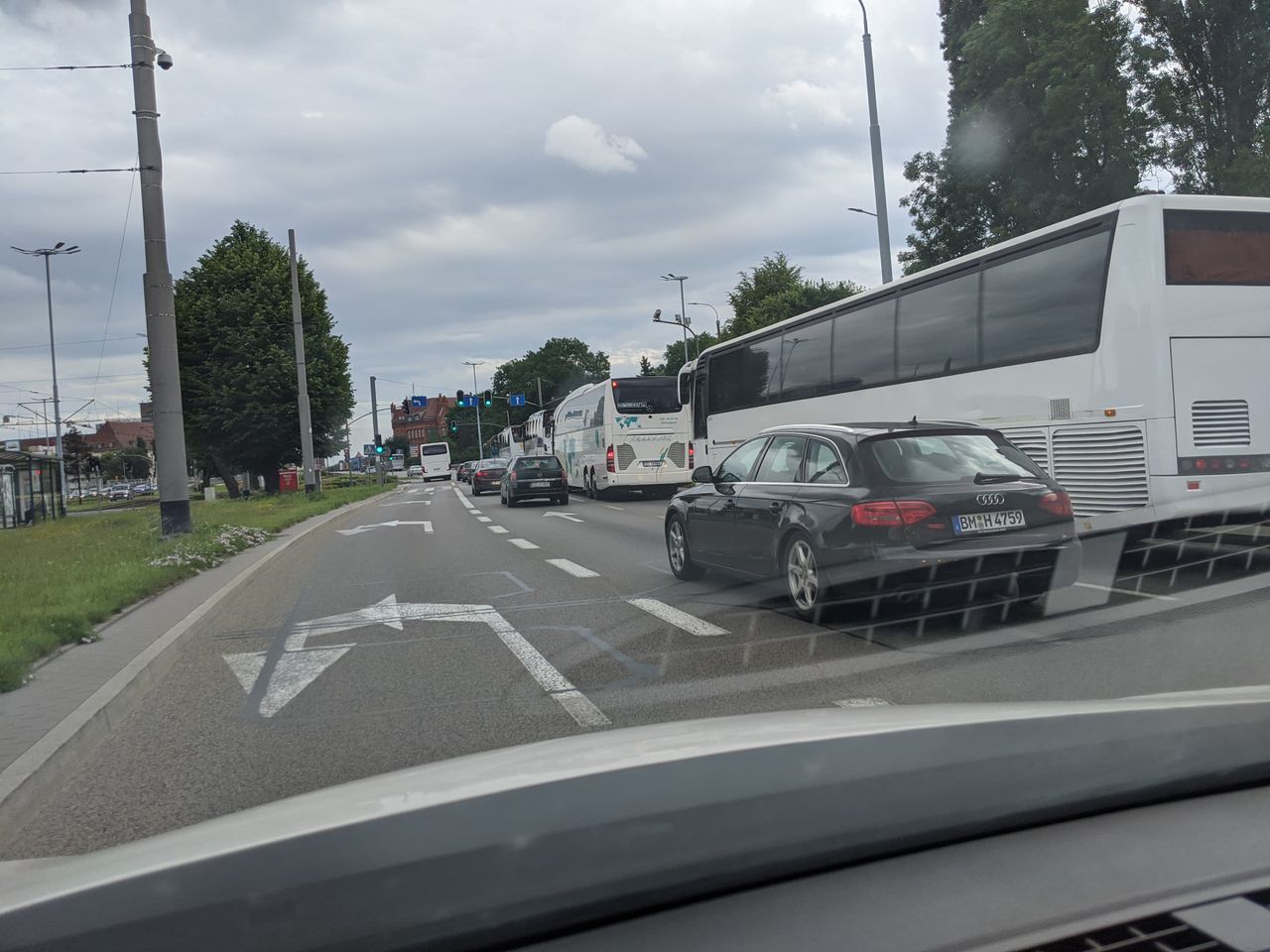 Protest przewoźników autokarowych w Gdańsku, fot. Ilona Raczyńska