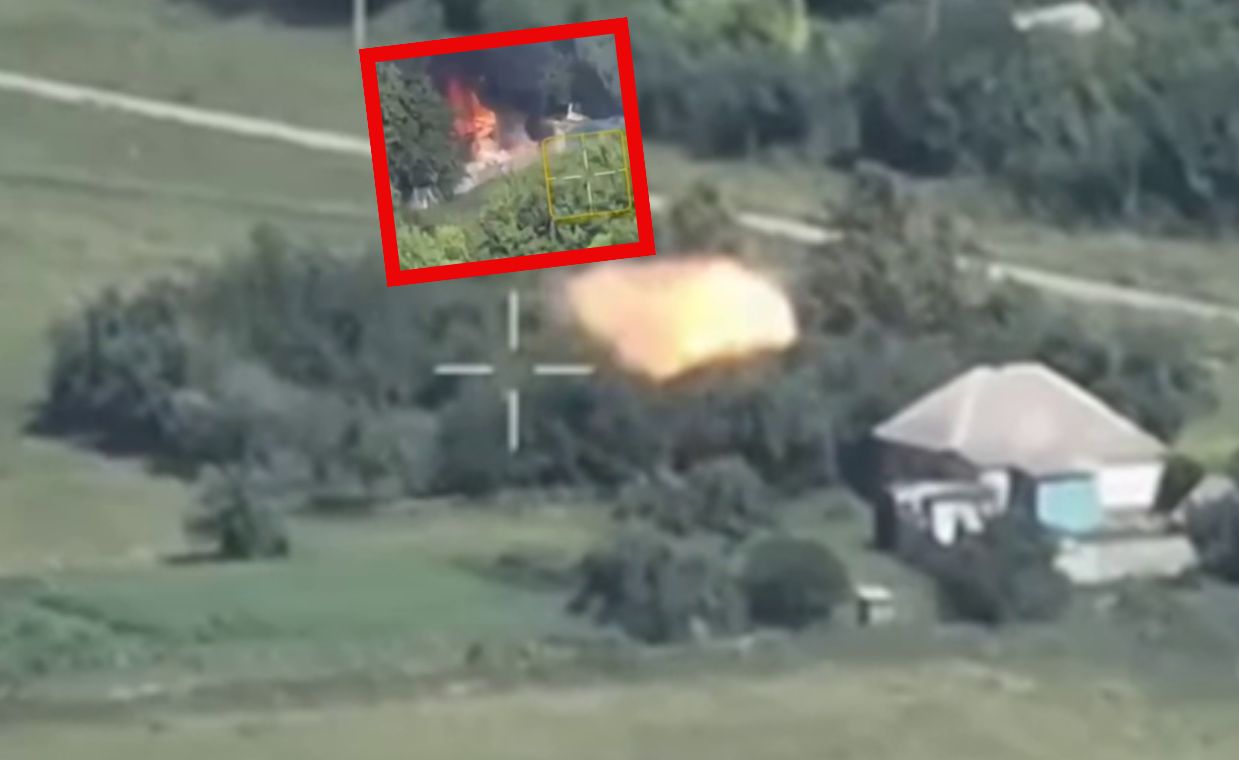  Aerial scouts in action. Russian soldiers in a trap