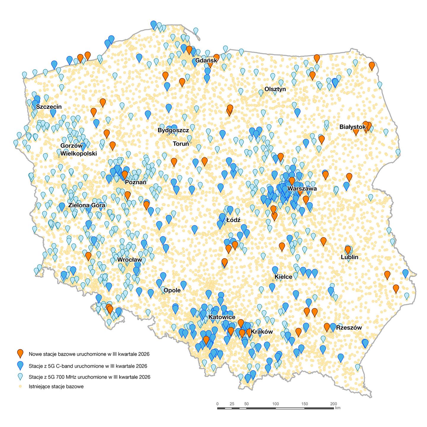 Zasięg 5G Orange