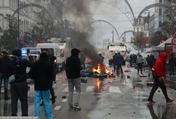 Dantejskie sceny w Brukseli. Policja użyła armatek wodnych