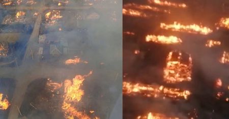 Potężny pożar w Rosji. "Spłonęło blisko 200 budynków". Stan wyjątkowy