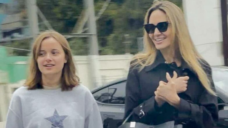 Angelina Jolie caught shopping with her daughter