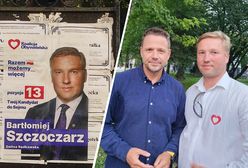 Zakrył klepsydry wyborczym plakatem. Skandal w Olkuszu