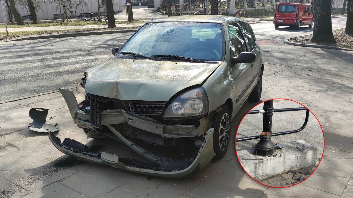 Renault uderzył w skodę przed przejściem dla pieszych