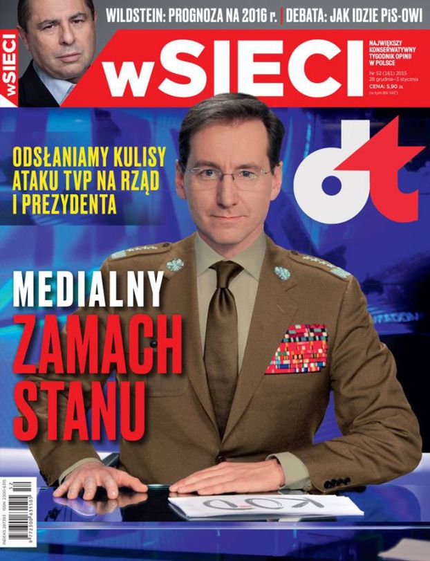 Piotr Kraśko w mundurze na okładce "wSieci" (FOTO)