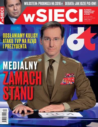 Piotr Kraśko w mundurze na okładce "wSieci" (FOTO)