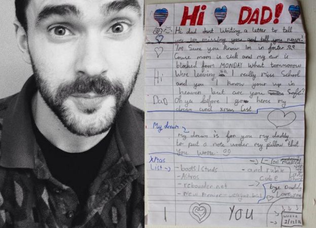 Chłopiec wysłał list świąteczny do nieżyjącego taty: "Wiem, że jesteś w niebie, ale czy jesteś bezpieczny?"
