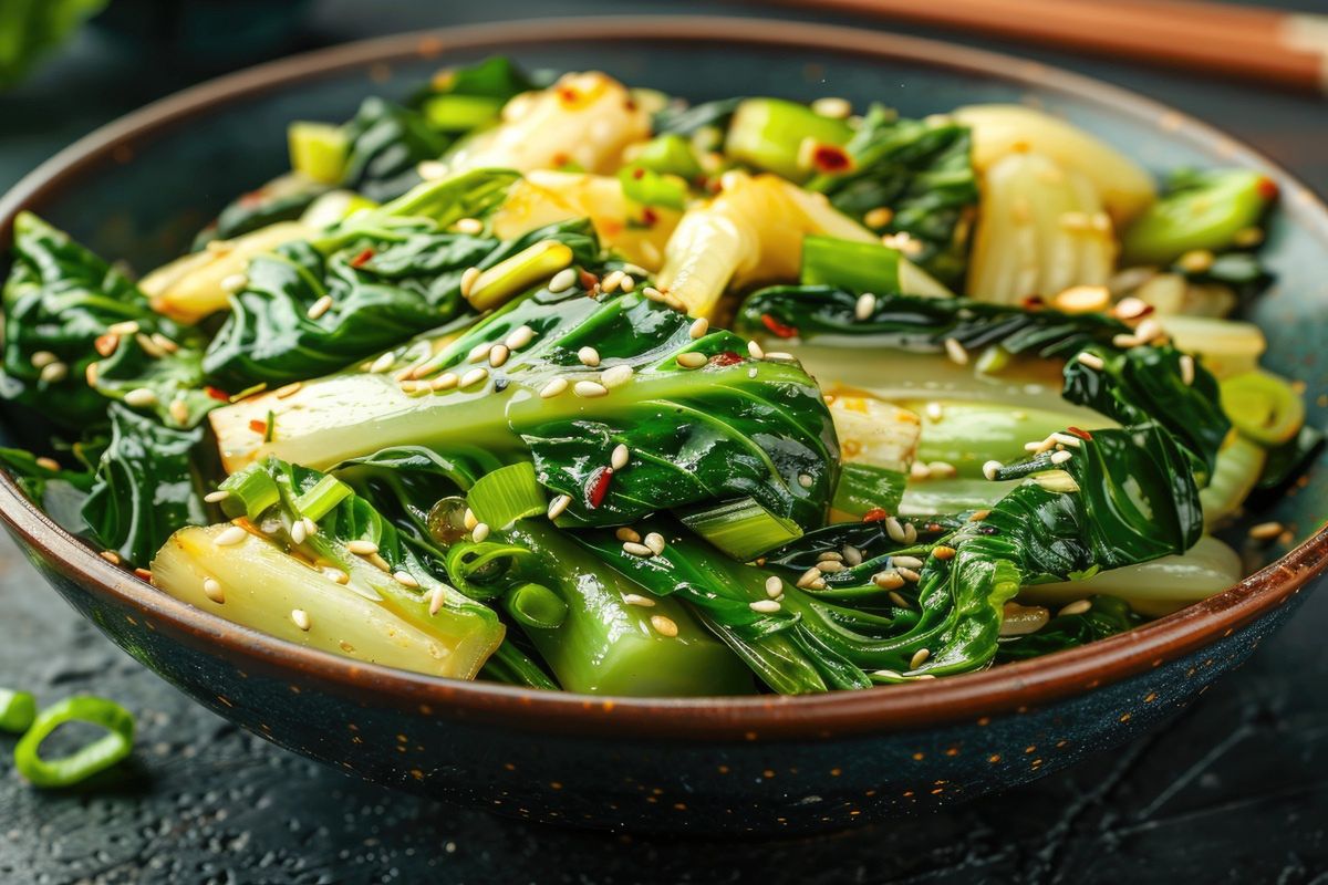 Smażona pak choi