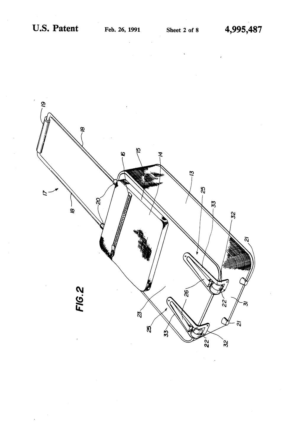 Projekt walizki Rollaboard Roberta Platha wg dokumentacji patentowej