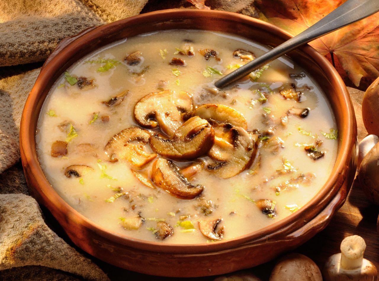 Jamie Oliver's take on Montenegrin mushroom soup delights