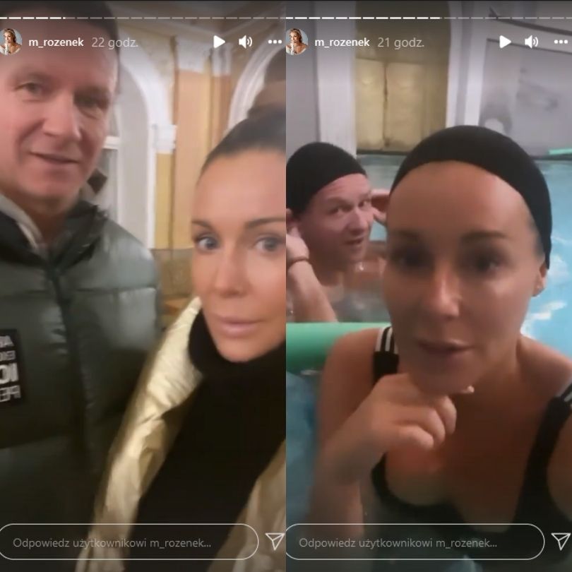 Małgorzata Rozenek i Radosław Majdan zażywają leczniczej kąpieli
