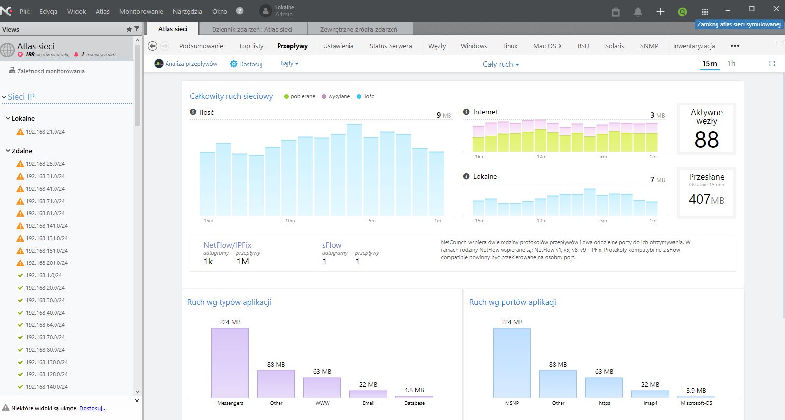 Analiza ruchu sieciowego.