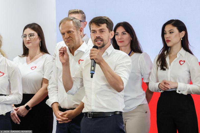 Michał Kołodziejczak i Doanld Tusk 2023