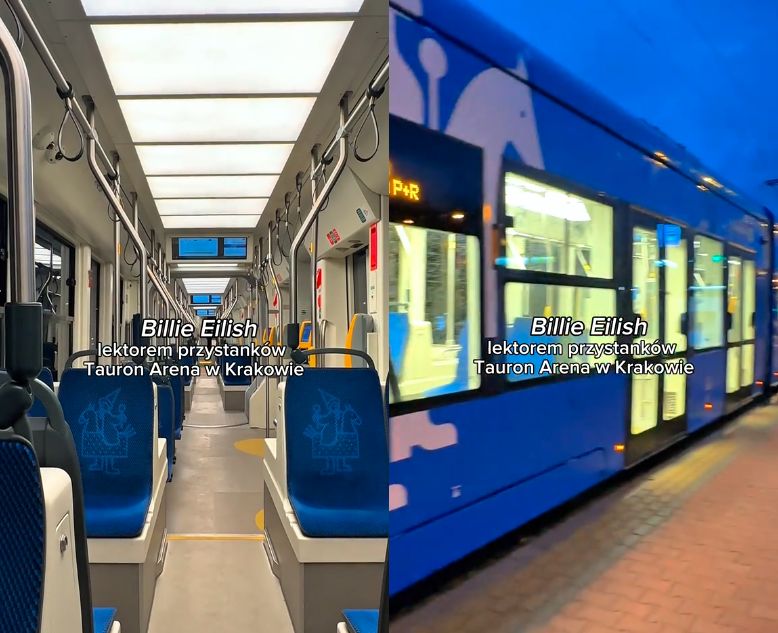 Głos Billie Eilish w krakowskim tramwaju