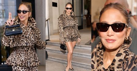 57-letnia Jennifer Lopez w ultrakrótkiej mini lansuje się w Mediolanie, eksponując naoliwione nogi (ZDJĘCIA)