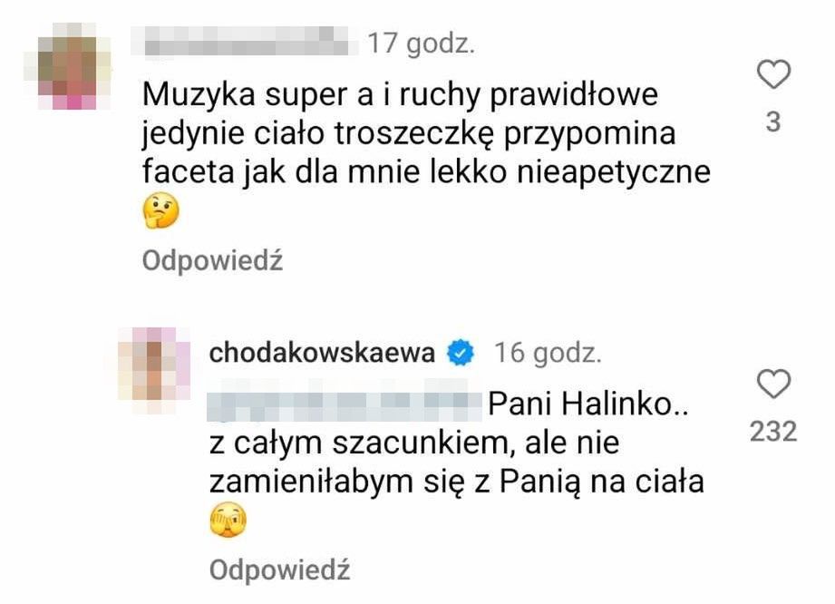 Ewa Chodakowska kłóci się z internautką