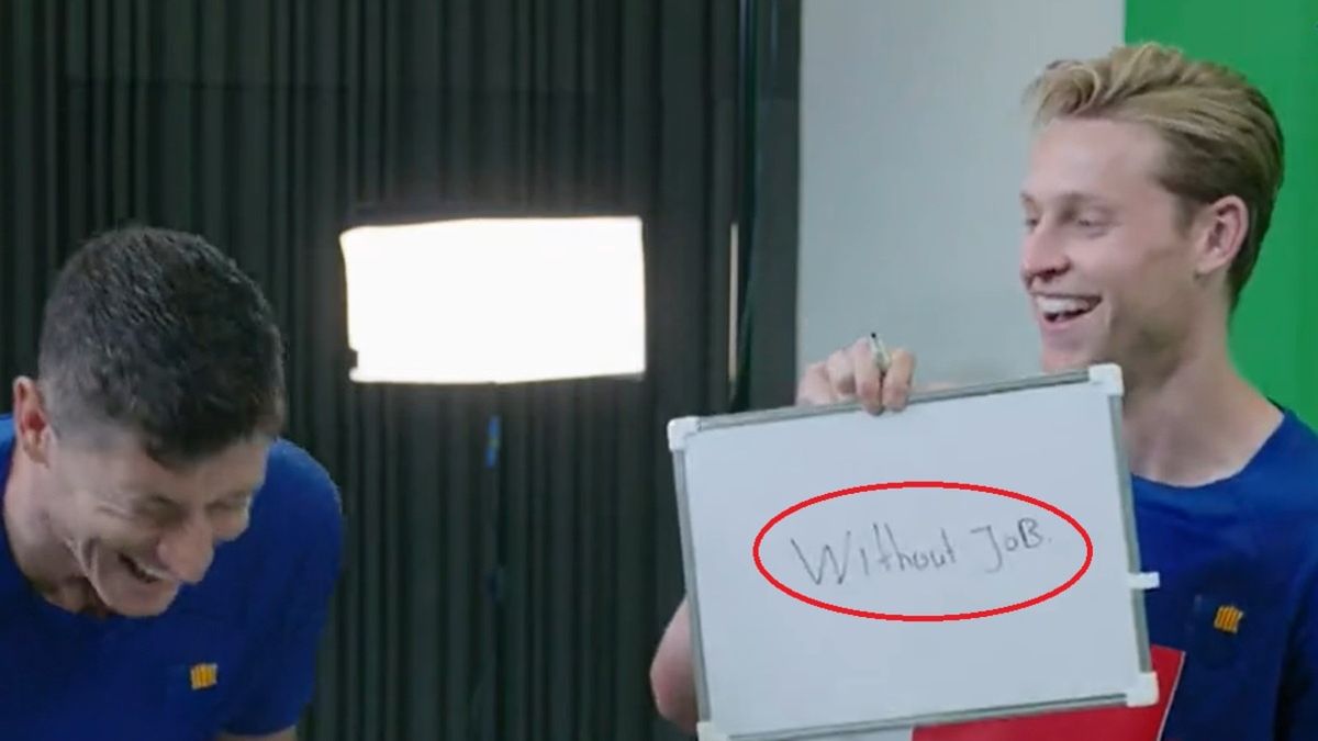 Robert Lewandowski i Frenkie De Jong w quizie