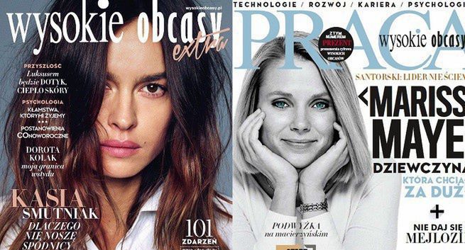 Styczniowe „Wysokie Obcasy Extra" z dodatkiem „Wysokie Obcasy Praca". Na okładce Kasia Smutniak