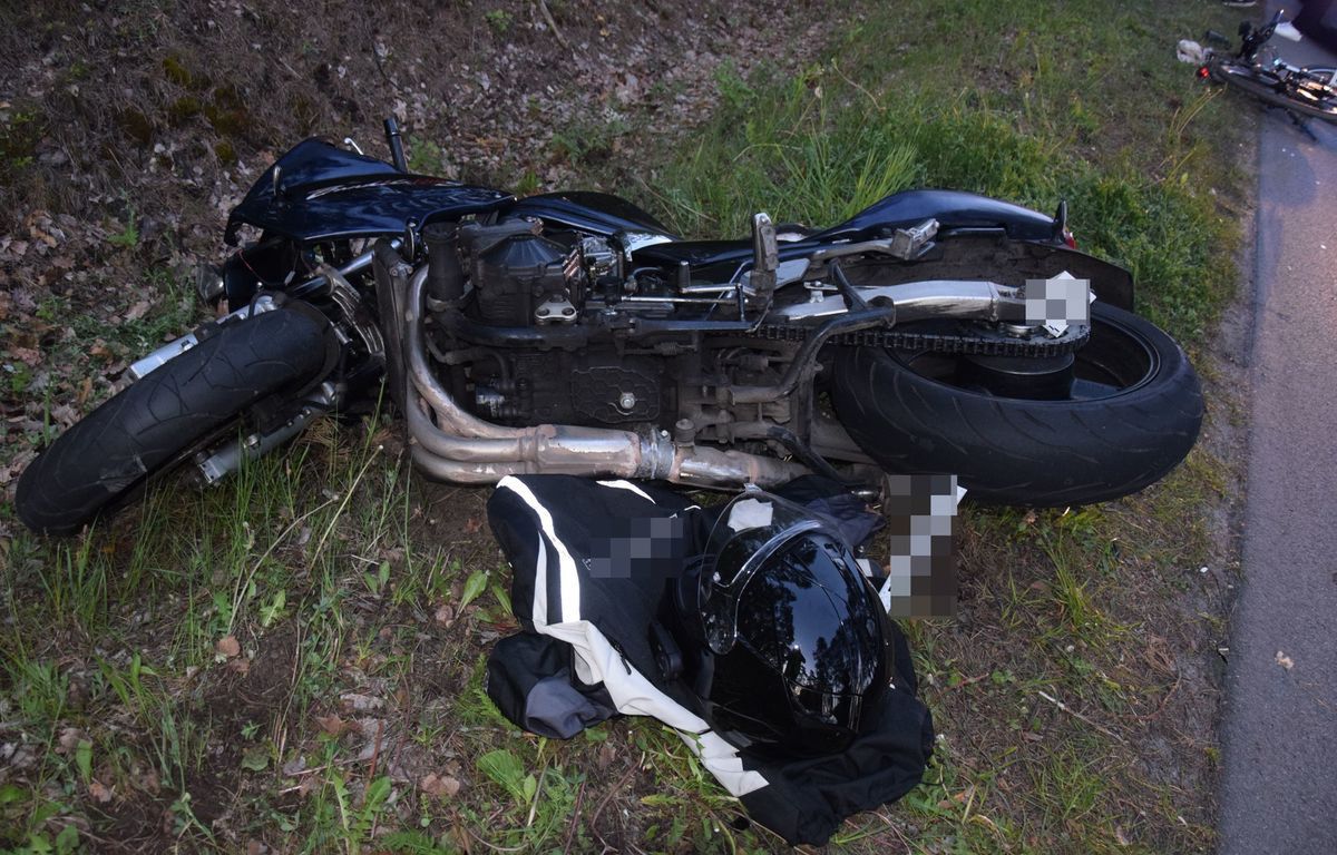 Lubelskie. Zderzenie motocyklisty z rowerzystą. Jedna osoba w szpitalu