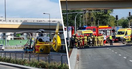 Śmiertelny wypadek w Warszawie. Na miejscu lądował śmigłowiec LPR