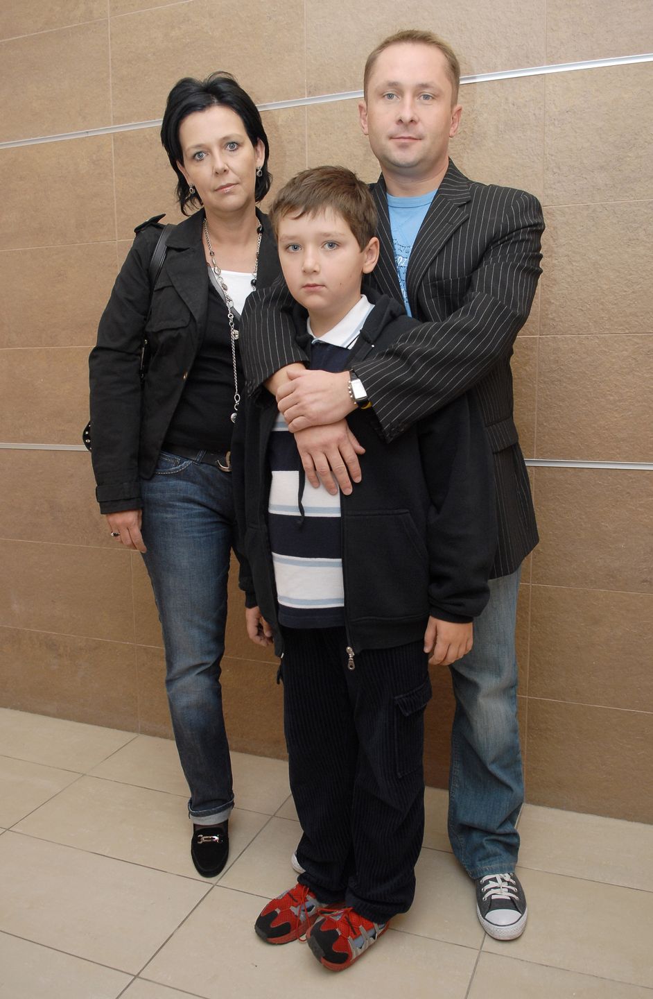 Kamil Durczok z synem, Marianna Dufek