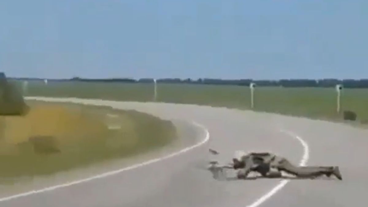 Rosyjski pilot nie mógł zatrzymać swojego spadochronu