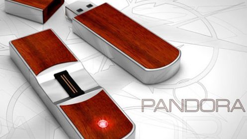 Bardzo luksusowy pendrive z czytnikiem linii papilarnych 1