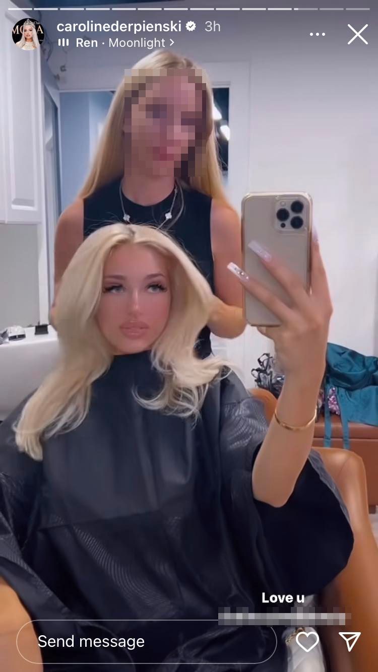 Caroline Derpienski zdjęła doczepy